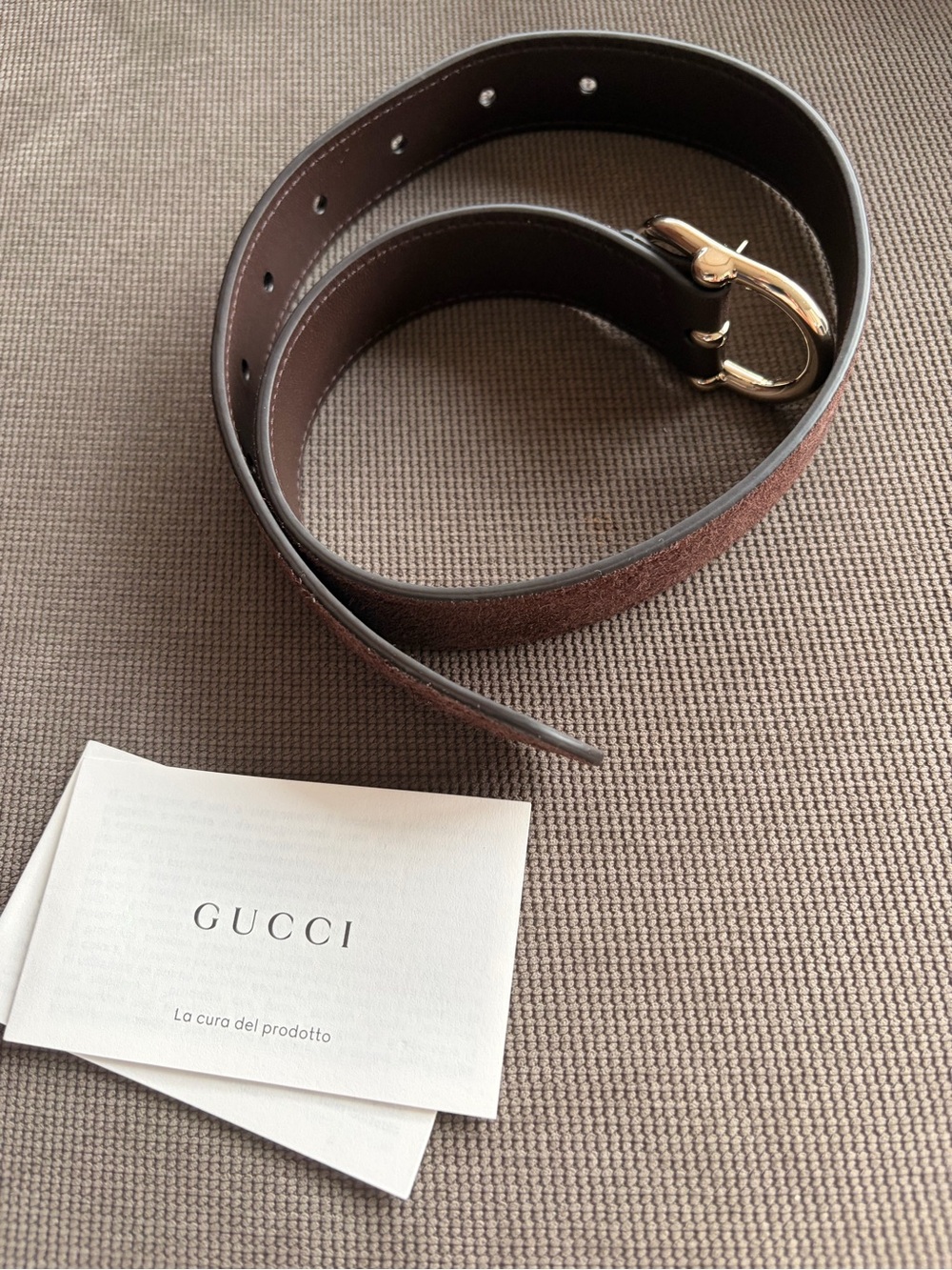 Gucci Jackie Giorno Brown Suede Shoulder Bag with Gold Hardware - Picture 6 of 7